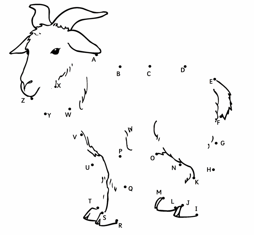 połącz kropki duże literki do druku 4