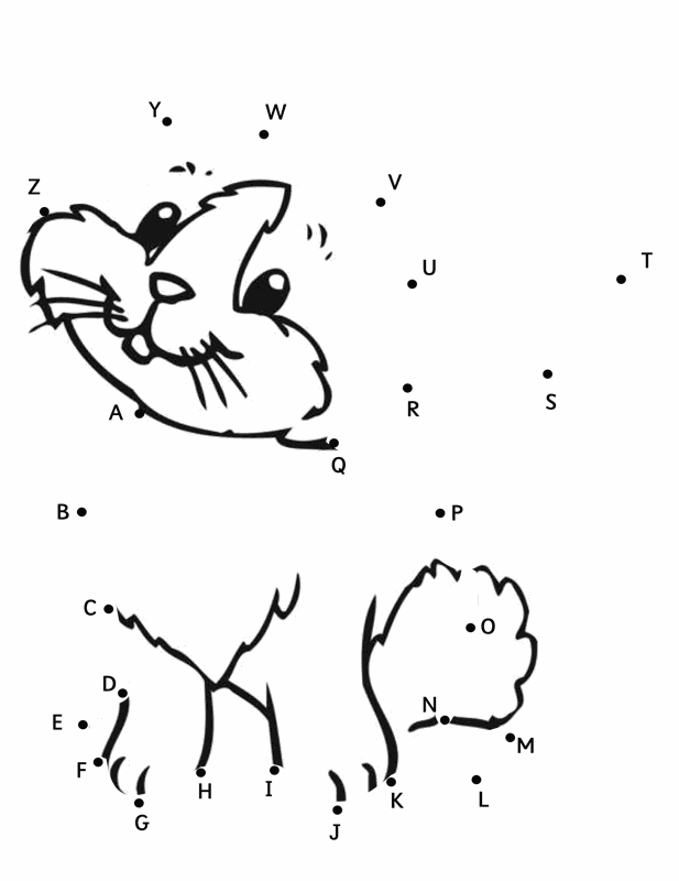 Połącz kropki - duże literki