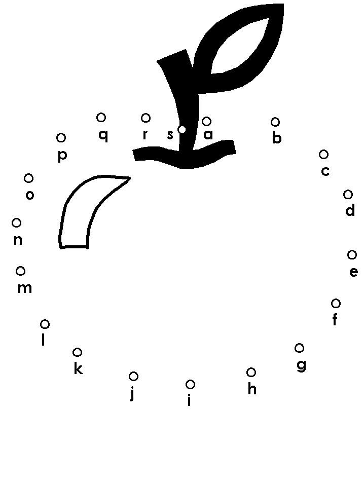 Połącz kropki - małe literki