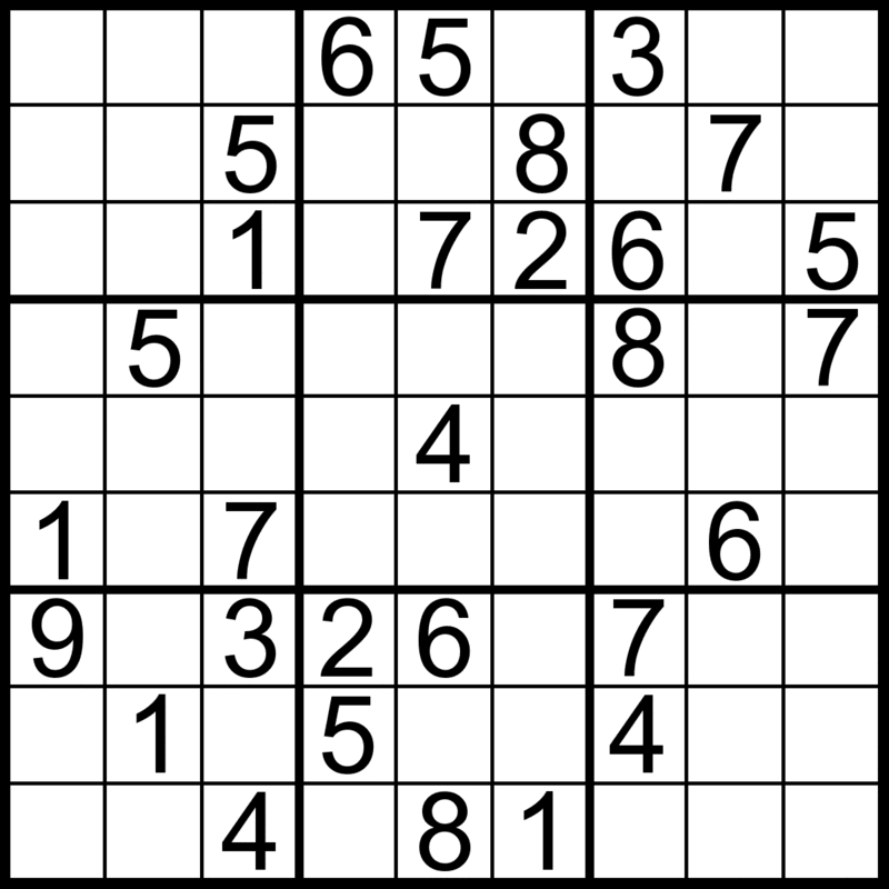 bardzo trudne sudoku
