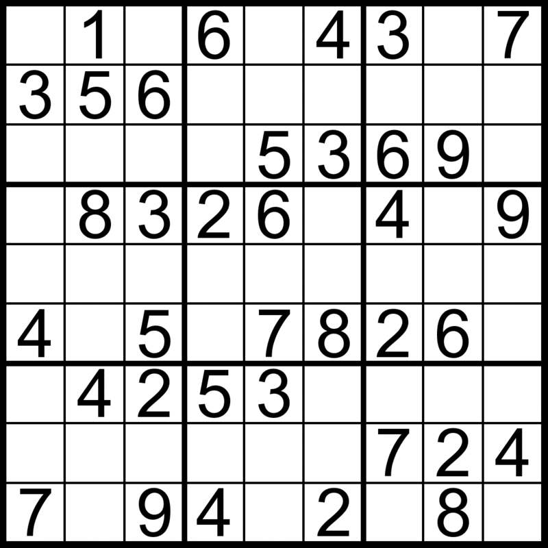 Łatwe sudoku
