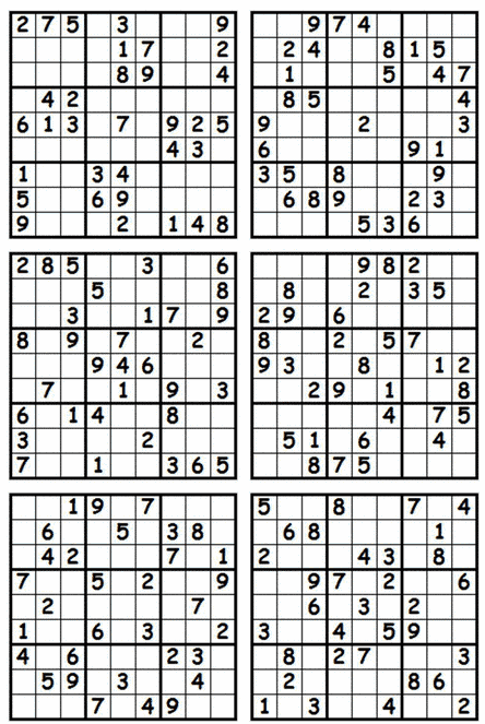 średnio trudne sudoku do druku 6